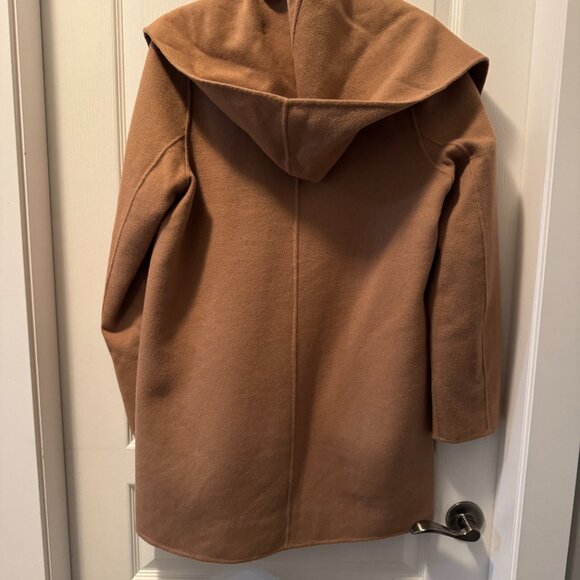 VINCE wool draped front wrap coat - Picture 6 of 6